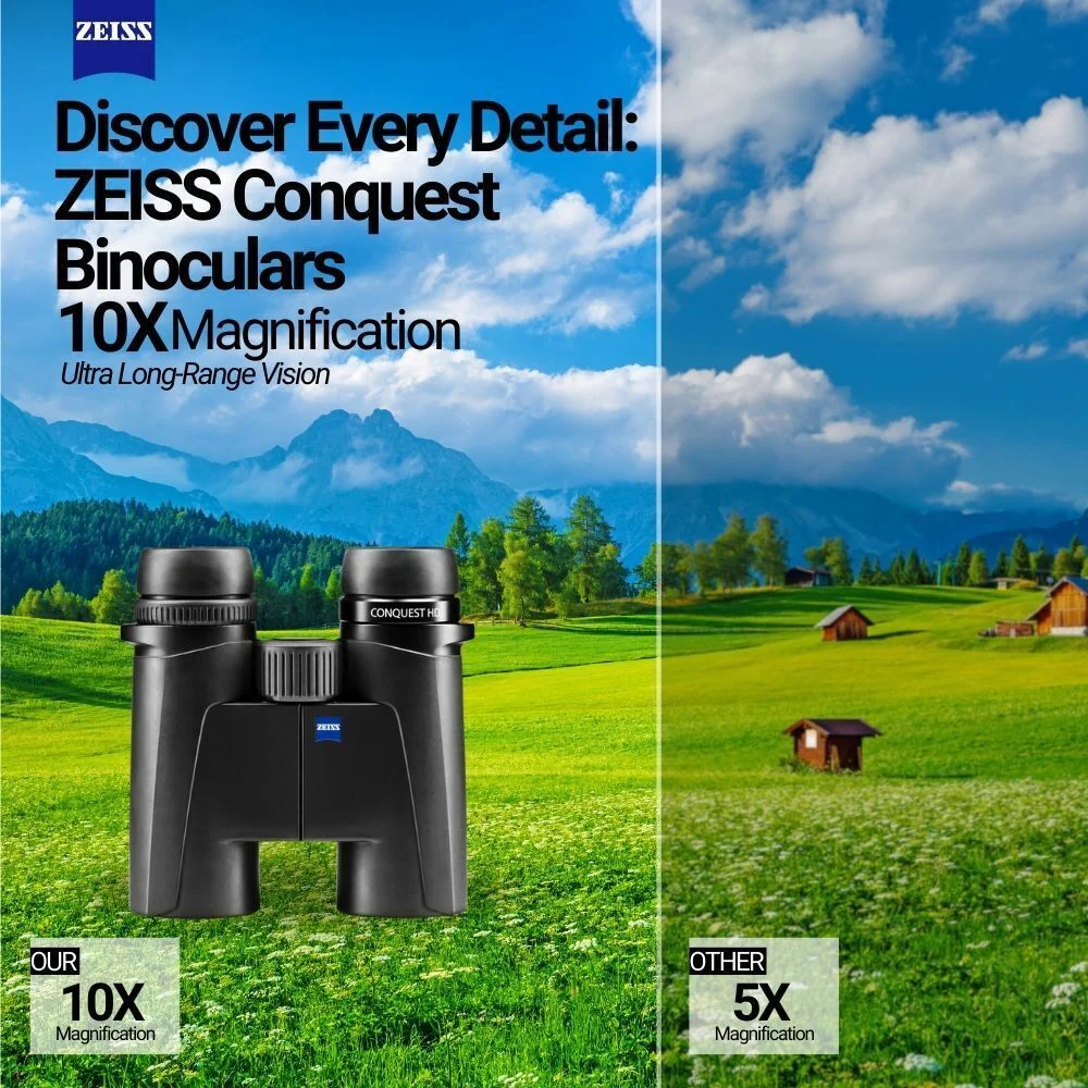 Zeiss Conquest HDX 10x32 Binocular with 90 Percent Light Transmission (Black) Bundle - Image 3